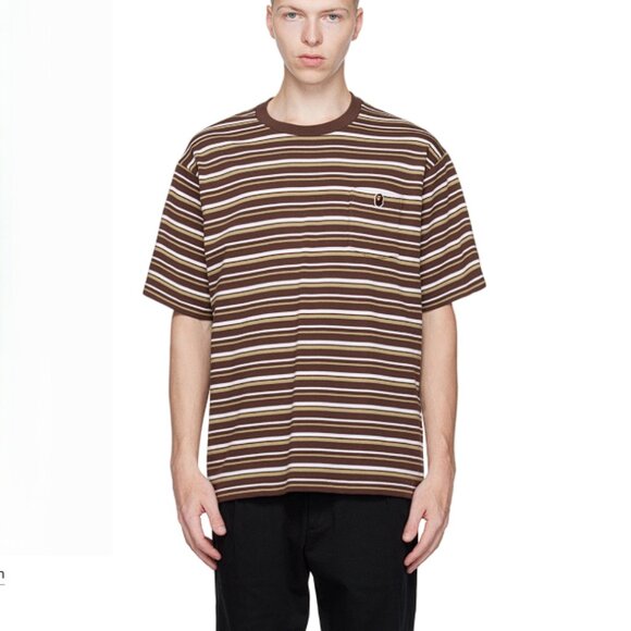 A BATHING APE Men's Bape Hoop One Point T-Shirt Size S In Brown - Picture 1 of 7